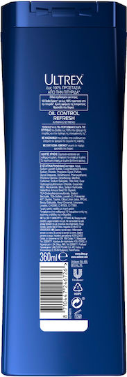 Ultrex Men Oil Control Fresh Shampoos against Dandruff & Hair Loss for Oily Hair 360ml