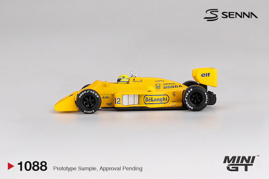 Model Mașină Lotus 99t #12 Ayrton Senna Câștigătorul Marelui Premiu De La Monaco 1987 Scara 1:64 Mini GT MGT01088-L