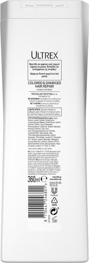 Ultrex Damaged & Colored Hair Shampoos against Dandruff for Coloured Hair 360ml