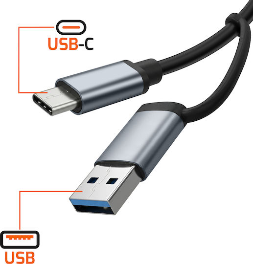 Linq Hub Usb-c Usb-a 7-in-1 5gbps To 2x Usb-c Usb-a 3.0 4x Usb-a 2.0 Grey