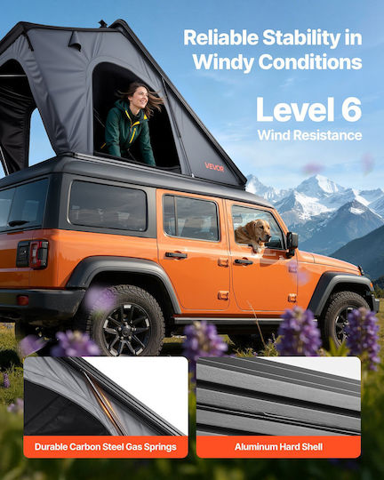 Vevor Cort Camping Pop Up Pentru Automobil Gri Cu Dublu Material