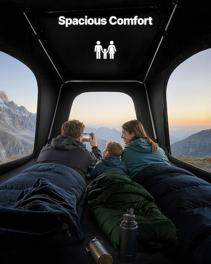 Vevor Cort Camping Pop Up Pentru Automobil Gri Cu Dublu Material