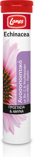 Lanes Echinacea Vitamin C Βιταμίνη για Ενίσχυση του Ανοσοποιητικού, τo Δέρμα & Αντιοξειδωτική δράση 135mg Honey Lemon 20 αναβράζοντα δισκία
