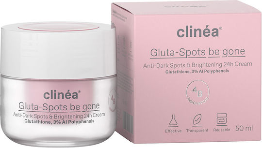 Clinea Gluta-spots Be Gone 24h Face Cream for Dark Spots Brightening & Redness with Hyaluronic Acid & Niacinamide 50ml