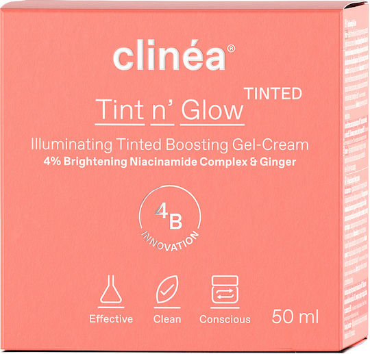 Clinea Tint n' Glow Light Gel Face Day Tinted 50ml