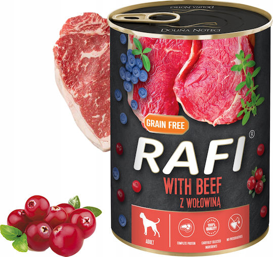 Rafi Nasses Hundefutter Dose Diät mit Rindfleisch ohne Getreide 6x400gr