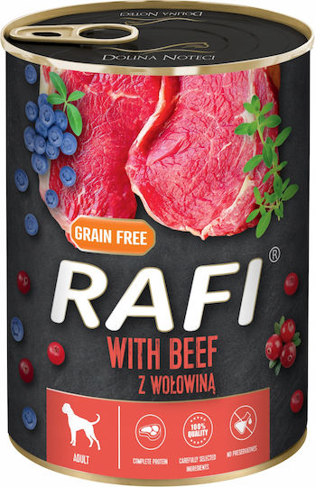 Rafi Nasses Hundefutter Dose Diät mit Rindfleisch ohne Getreide 6x400gr