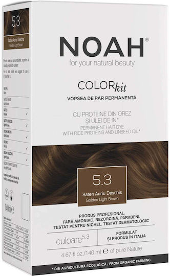 Noah for Beauty Șampon Colorant Permanent Fără Amoniac 5.3 Maro Auriu Deschis 140ml