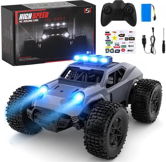 Fernsteuerung Monstertruck Rc Off-road Auto 25km/h 1:20 Maßstab Stoßdämpfer Federung Hochgriffreifen Akku Inklusive Grau