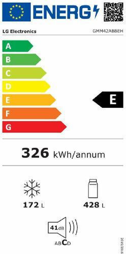 Хладилник Френска Врата 600lt Total NoFrost В190xШ90.5xД67.3см Черен GMM42ABBEH