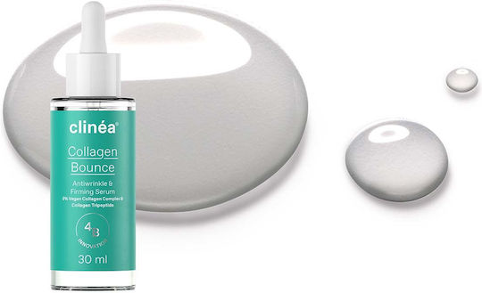 Clinea Collagen Bounce Serum Antirid de Față cu Acid Hialuronic și Colagen pentru Tonifiere 30ml