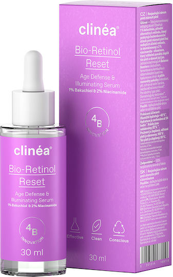 Clinea Bio-Retinol Reset Moisturizing & Anti-aging Serum Face with Bakuchiol & Niacinamide for Radiance 30ml