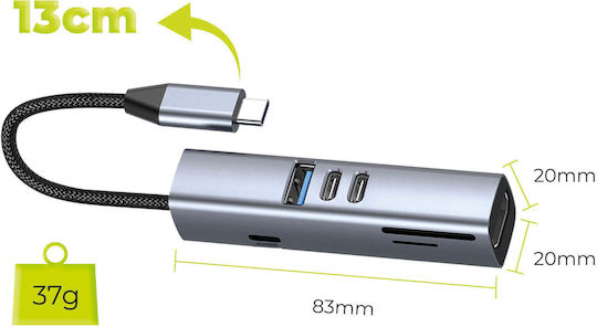 Mobile Origin USB Hub 3 Ports with USB-C / USB-A Connection