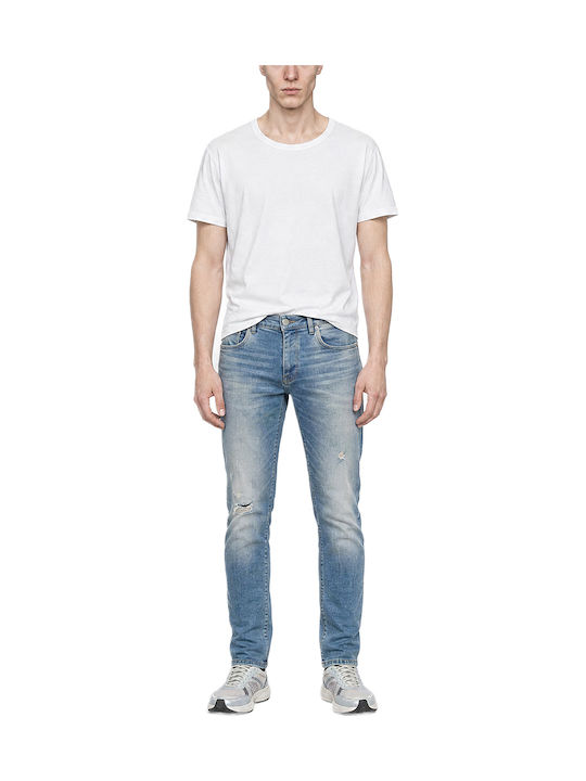Herren Jeanshosen Elastisches Skinny Herren Jeans Blau