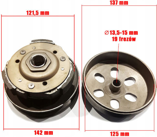 Set Curea Variator Ambreiaj 842 4t Gy6 125 150 Quad Atv Scuter