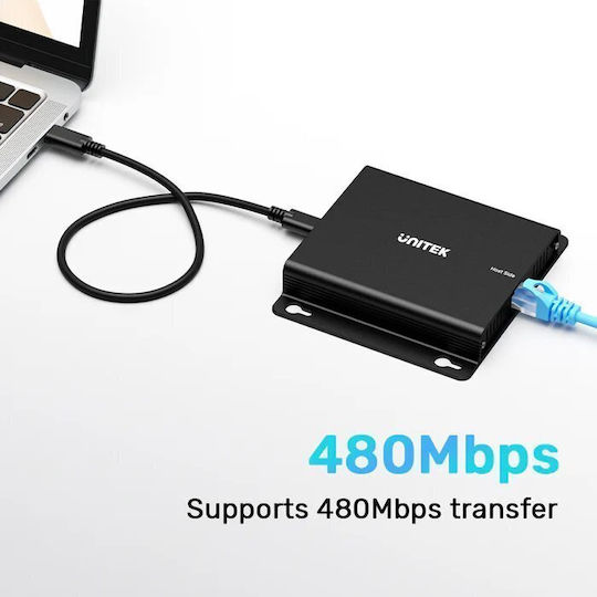 Unitek Hub 4 Θυρών με σύνδεση USB-A / Ethernet