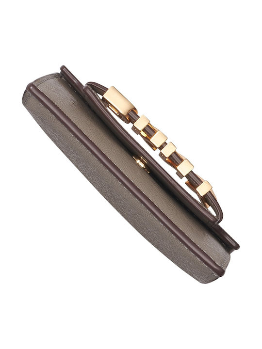 Avril Leather Women's Card Wallet Brown