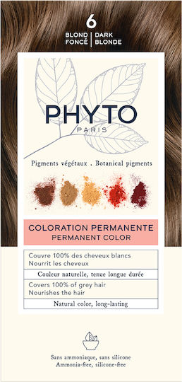 Phyto Phytocolor Боя За Коса Без Амоняк 6.0 Тъмно Рус 50ml