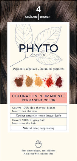 Phyto Phytocolor Βαφή Μαλλιών Χωρίς Αμμωνία 4.0 Καστανό 50ml