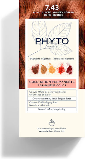 Phyto Phytocolor Haarfärbemittel Ohne Ammoniak 7.43 Hellgold Kakao 50ml