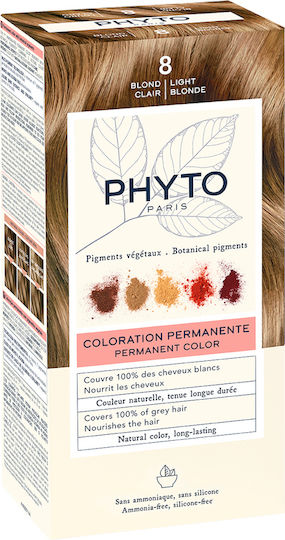 Phyto Phytocolor Боя за Коса Без Амоняк 8.0 Светло Русо 50ml