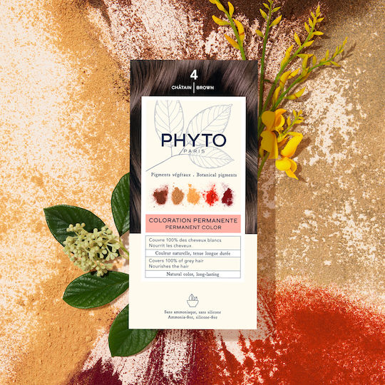 Phyto Phytocolor Βαφή Μαλλιών Χωρίς Αμμωνία 4.0 Καστανό 50ml
