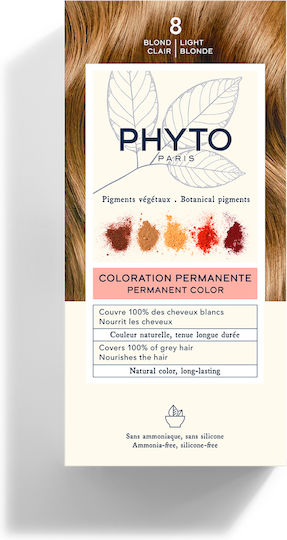 Phyto Phytocolor Боя за Коса Без Амоняк 8.0 Светло Русо 50ml