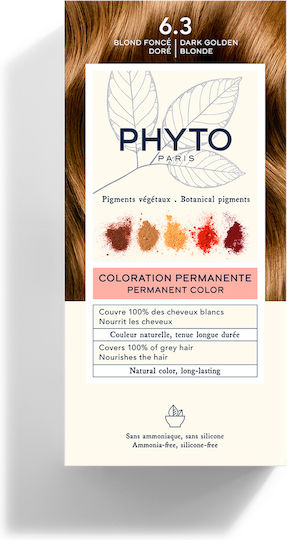 Phyto Phytocolor Hair Dye No Ammonia 6.3 Dark Golden Blonde 50ml