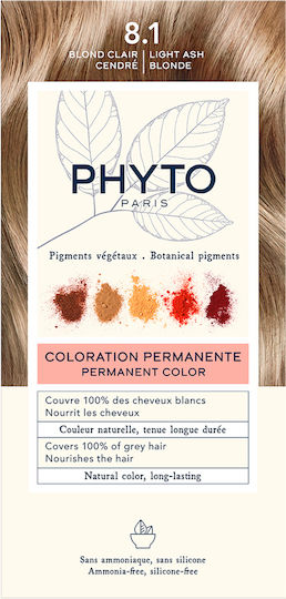Phyto Phytocolor Hair Dye No Ammonia No8.1 Light Ash Blonde 50ml