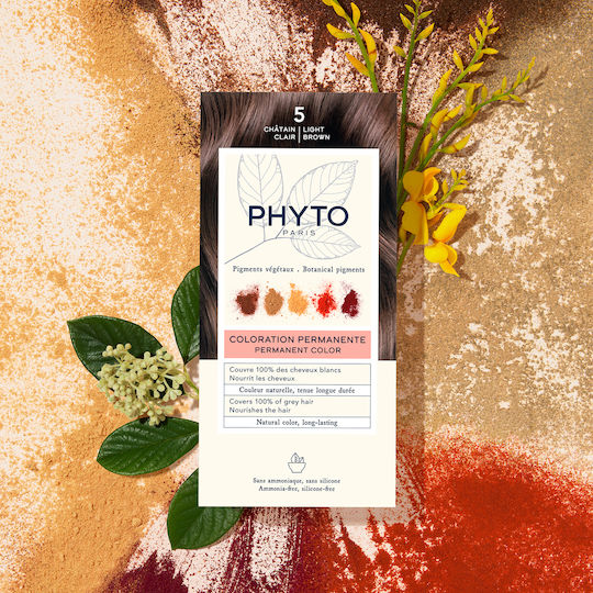 Phyto Phytocolor Vopsea de Păr Fără Amoniac 5.0 Castaniu Deschis 50ml