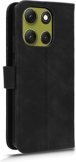Leather / Silicone Black Wallet (Moto G86 Power)