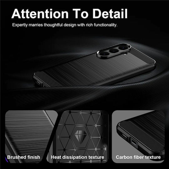 Techsuit Carbon Silicone Back Cover Black for Samsung Galaxy S26 FE / S25 FE