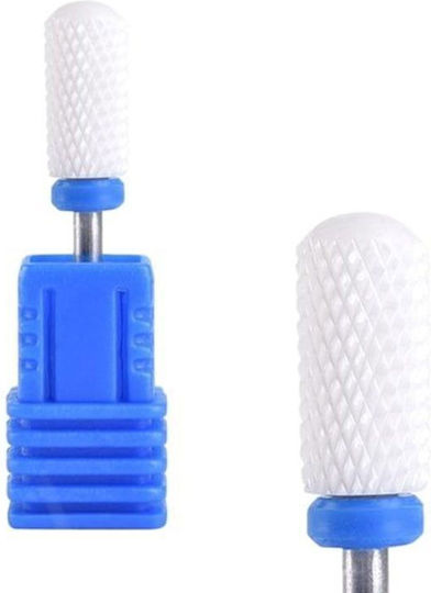Ceramic Nail Drill Bit Barrel Shape Blue