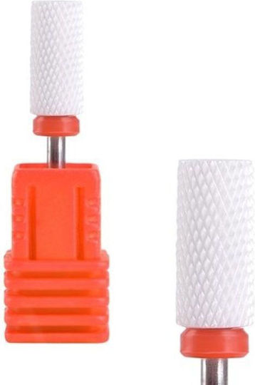 Ceramic Nail Drill Bit with Barrel Shape Red