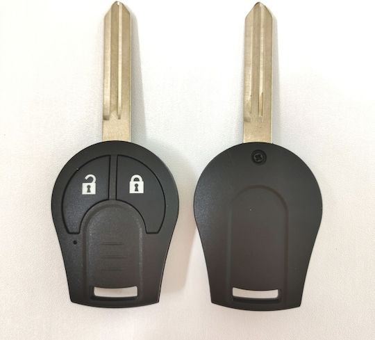 Techstar 2-Tasten Autoschlüssel Schutzhülle Kompatibilität Nissan Micra K13 2010–2013 – Nsn14 Blade
