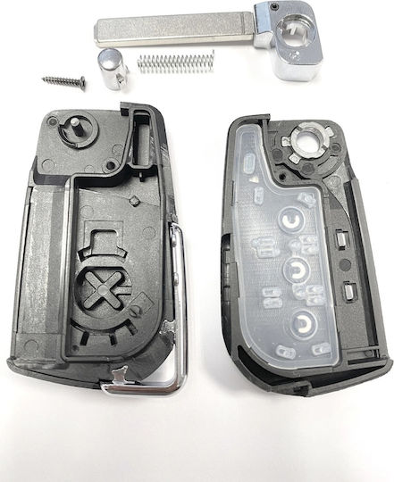 Techstar Husă Pliabilă Pentru Chei Cu 3 Butoane Compatibilă Toyota Prius – Lamă Va2