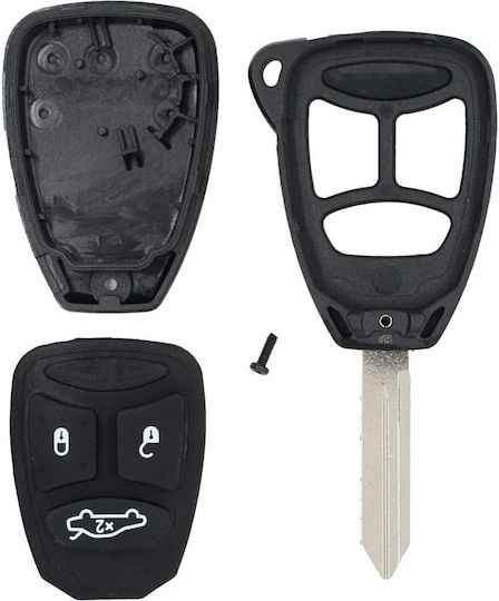 Techstar Калъф За Ключ 3 Бутона Крайслър 300c Додж Джип Съвместим Cy24 Blade 2005–2008