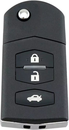 Husă Pliabilă Completă Pentru Cheie Auto Techstar 3 Butoane 433mhz Ske126-01 Id63 Cip 80bit Compatibil Mazda 2 3 5 6 8 Baterie Inclusă