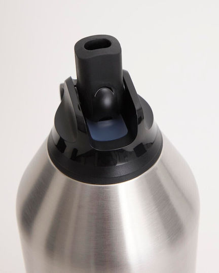 Chilly's Series 3 Flip Бутилка Термос Неръждаема стомана Без BPA 1 л Stainless Steel с Мундщук, Примка и Сламка