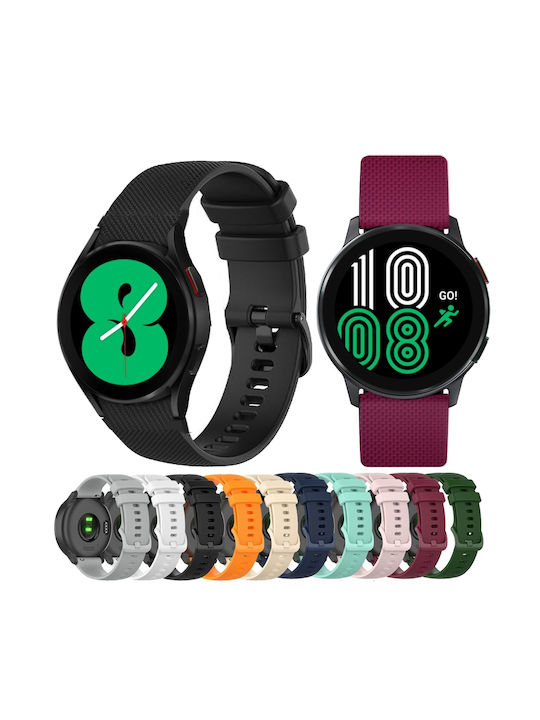 Samsung Galaxy Watch Active 40mm 20mm Checkered Watch Strap Silicone Pink