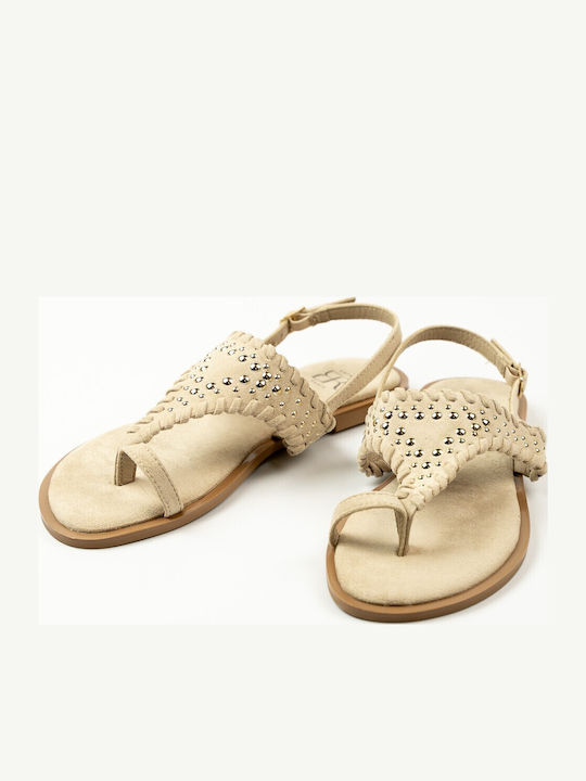 Women's Flat Sandals Beige