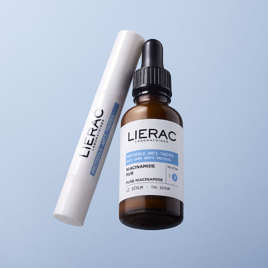 Lierac Protocole Antidark Spot Control Feuchtigkeitsspendend & Anti-Aging Serum Gesicht mit Vitamin C & Niacinamid für Strahlkraft & Flecken 30ml