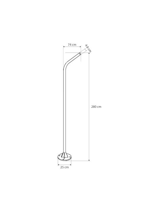 GloboStar Outdoor Road Lamp IP65 Silver