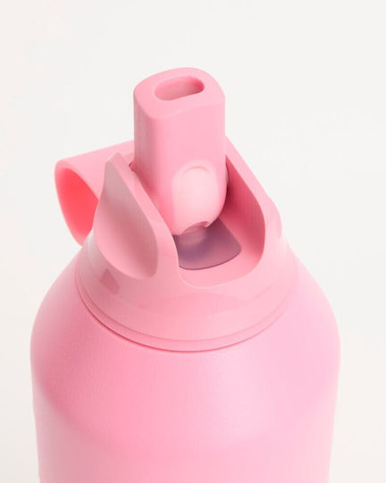 Chilly's Series 3 Flip Бутилка Термос Неръждаема Стомана Без BPA 500ml Лотус Розов с Мундщук, Примка и Сламка
