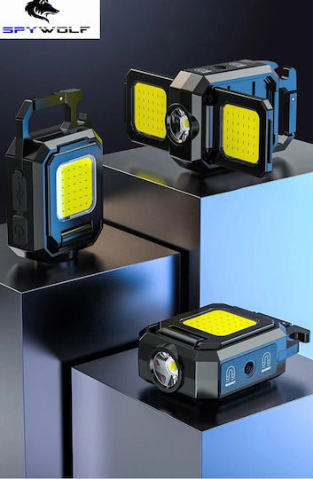 Spywolf Mini Ultra Strong LED Waterproof Multifunctional COB Rechargeable Flashlight Type-C Port 3pcs TC-560