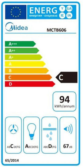 Midea Chimney Hood 60cm Inox