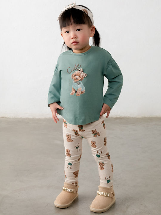 Kinderbekleidungssets mit Leggings und Sommermantel 2 Stück Blau