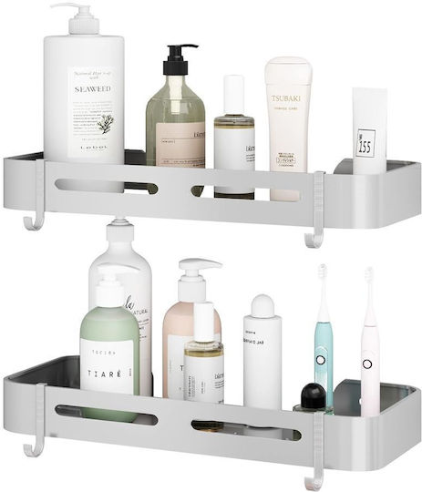 Shelf Udear * 8865-29 Wall Mounted Bathroom Shelf with 4 Shelves 30x13x4.5cm Silver