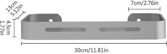 Shelf Udear * 8865-29 Wall Mounted Bathroom Shelf with 4 Shelves 30x13x4.5cm Silver