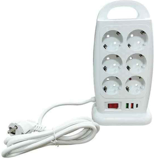 Power Strip 12 Outlets with USB-A and Switch